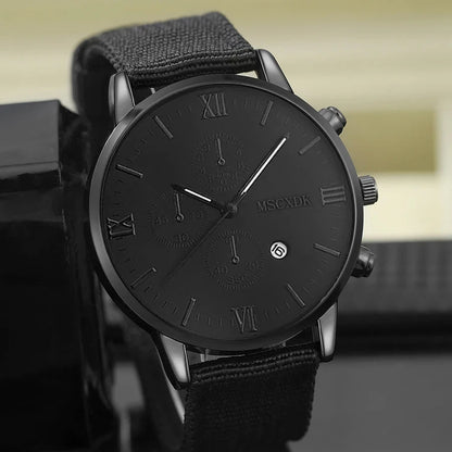 Luxorive Pro Quartet – Men’s 4‑Piece Quartz Watch & Bracelet Set (Business • Fashion • Casual)