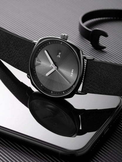 TOMI New 2PCS Luxury Business Men Watch Gift Box Set Simple and Casual Men Calendar Quartz Watch Pen Reloj Men Holiday Gift