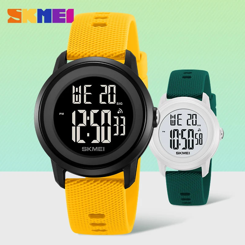 SKMEI 2218 Waterproof Fashion Digital Sports Watch for Men & Women – LED Display, Alarm