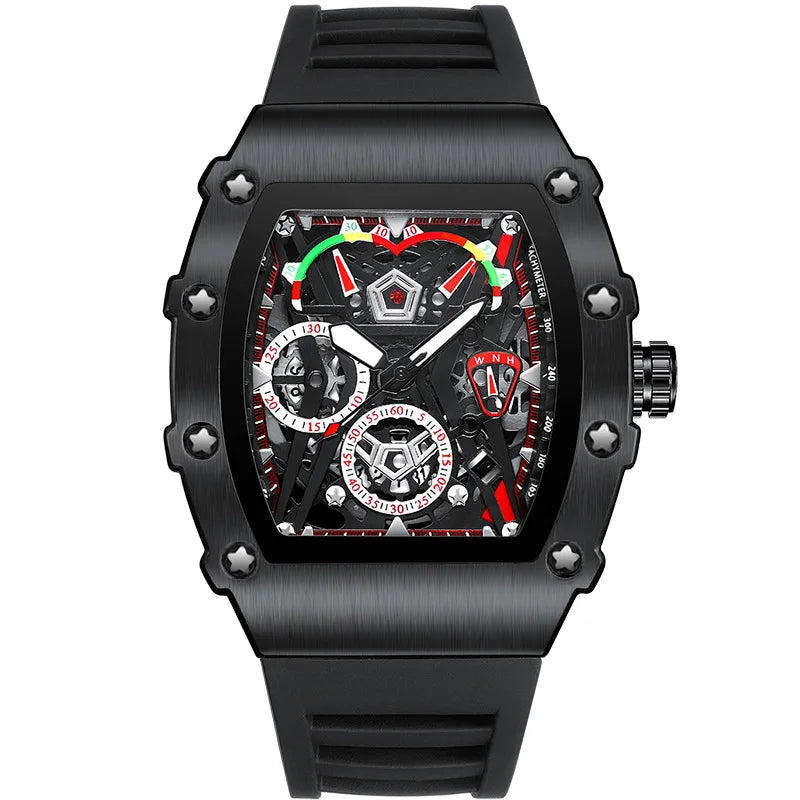 UTHAI CQ309 Fashion Men watch Waterproof Night Light Calendar Wine Bucket Silicone Strap Quartz Watch Men's watches