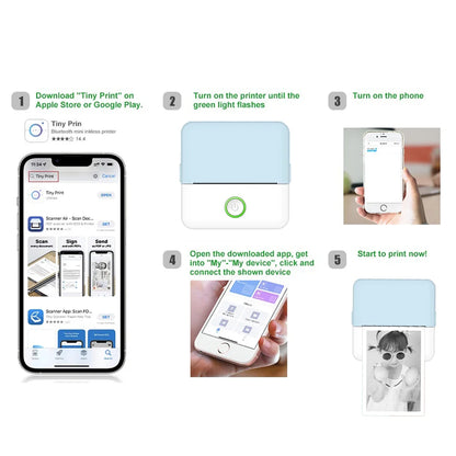 X6 Mini HD Thermal Printer – Portable Bluetooth Sticker Maker