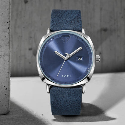 TOMI New 2PCS Luxury Business Men Watch Gift Box Set Simple and Casual Men Calendar Quartz Watch Pen Reloj Men Holiday Gift