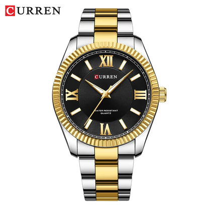 CURREN 8465 Men’s Fashion Quartz Watch – Waterproof Casual Timepiece with Calendar & Luminous Silicone Strap