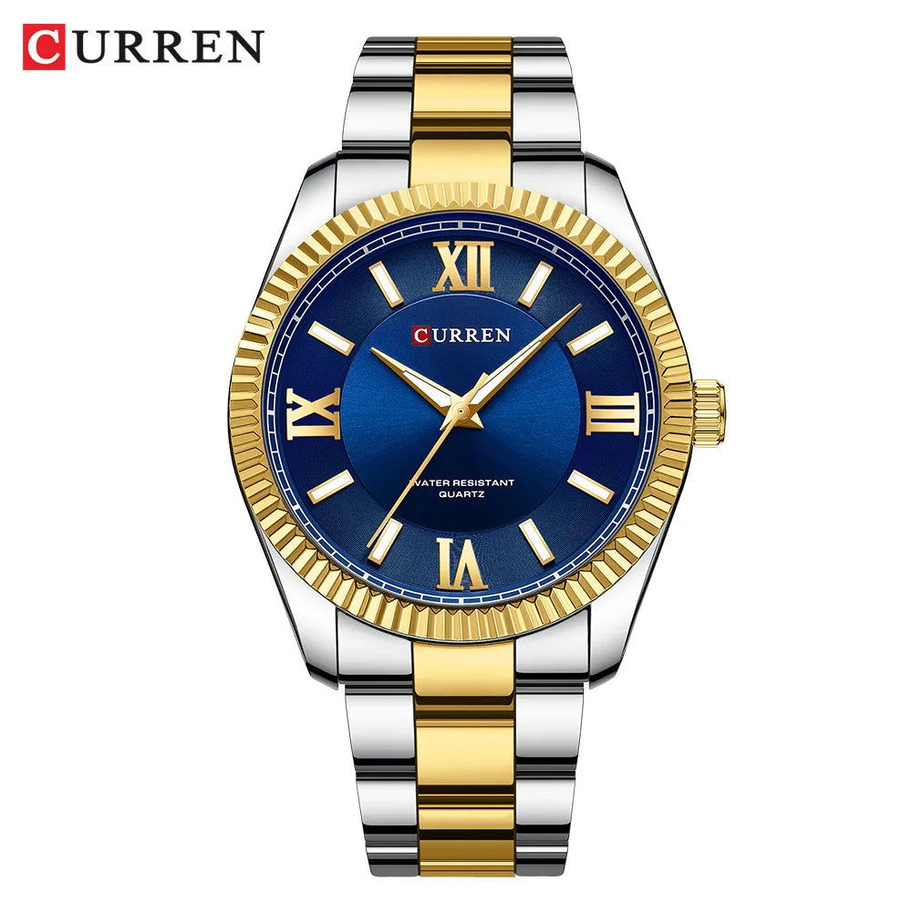 CURREN 8465 Men’s Fashion Quartz Watch – Waterproof Casual Timepiece with Calendar & Luminous Silicone Strap
