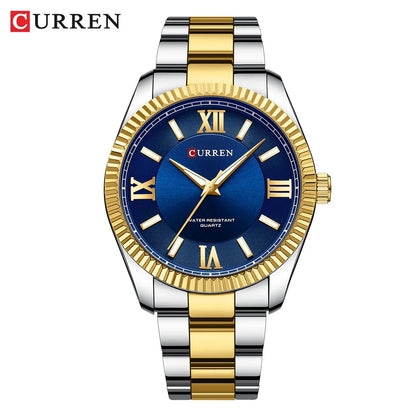 CURREN 8465 Men’s Fashion Quartz Watch – Waterproof Casual Timepiece with Calendar & Luminous Silicone Strap