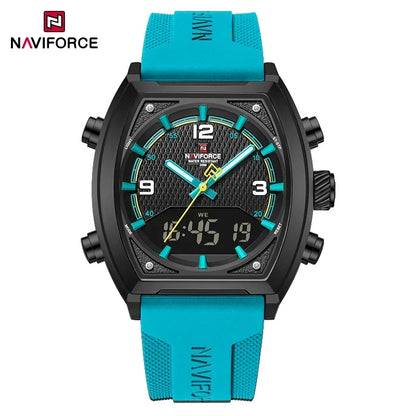 NAVIFORCE Luxury Men's Watches Sport Quartz Watch Men LCD Dual Display Waterproof Luminous Man Wristwatch 2025 Relogio Masculino