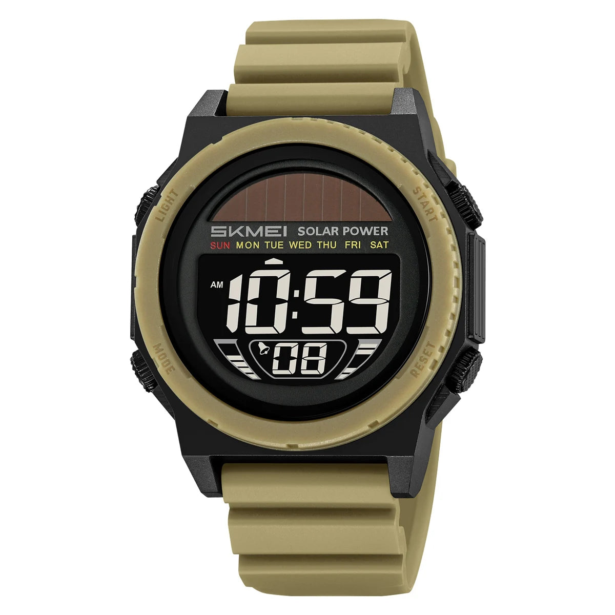 SKMEI Solar Digital Sports Watch for Men – Waterproof Chronograph Wristwatch
