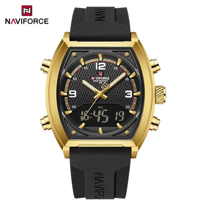 NAVIFORCE Luxury Men's Watches Sport Quartz Watch Men LCD Dual Display Waterproof Luminous Man Wristwatch 2025 Relogio Masculino