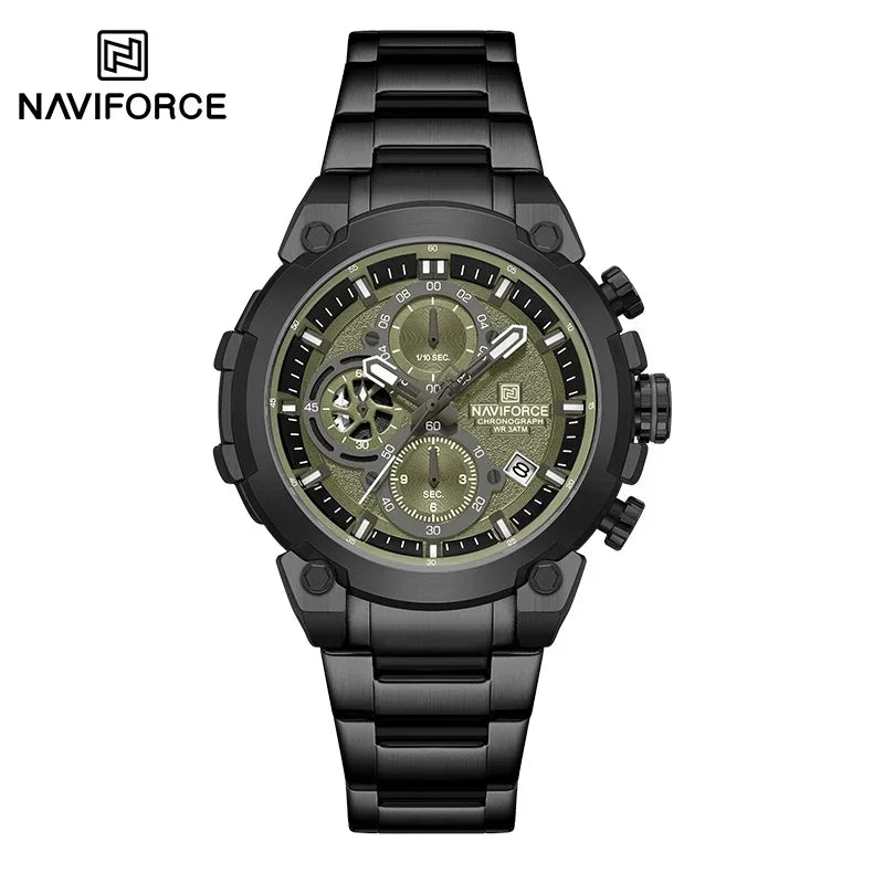 NAVIFORCE Quartz Watch Men Sport Military Waterproof Watches Mens Business Stainless Steel Wristwatch Male Clock reloj hombre