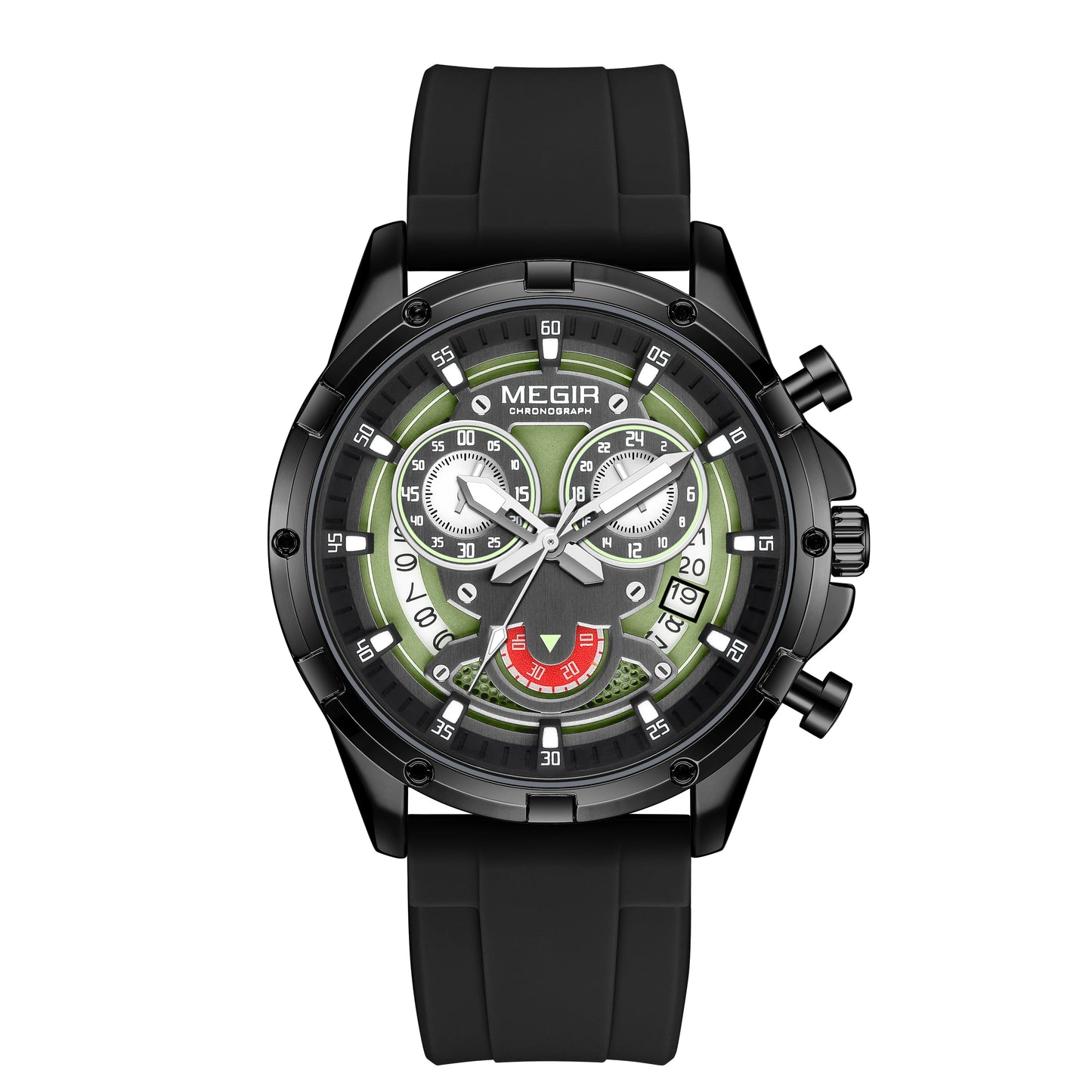MEGIR Chronograph Men's Watches Top Brand Luxury Original Waterproof Silicone Date Watch for Men Fashion Sport Quartz Wristwatch