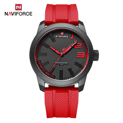 NAVIFORCE Top Brand Watch Men Fashion Casual Waterproof Simple Style Quartz Wristwatch Military Male TPU Strap Clock