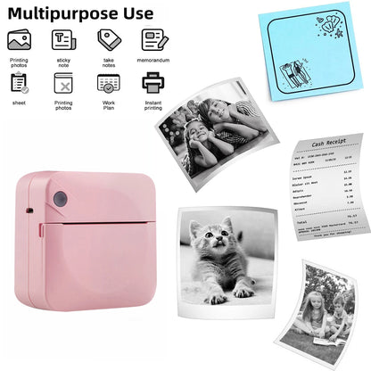 Mini Thermal Printer – Inkless Pocket Printer for Photos & Notes"