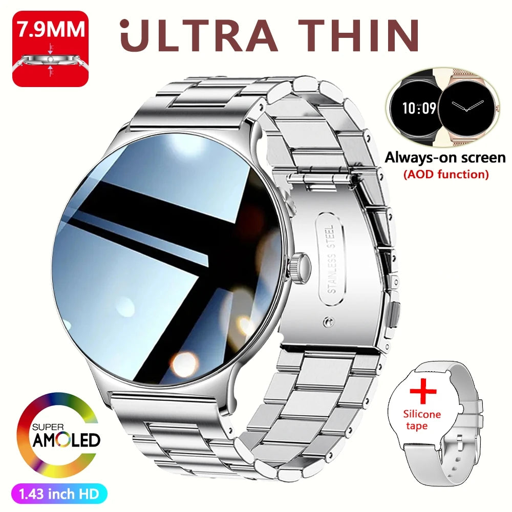 Luxorive LuxeFit Ultra – Women's Slim Smartwatch with Always-On Display & Bluetooth Call