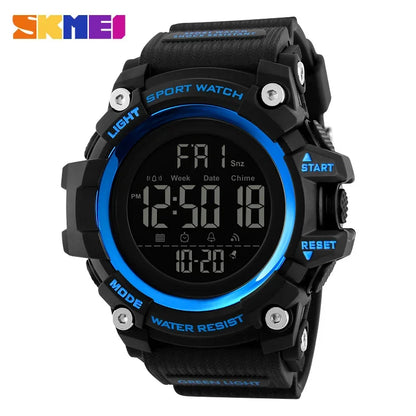 SKMEI 1384 Waterproof Digital Sport Watch for Men – Shockproof Military Electronic Wristwatch