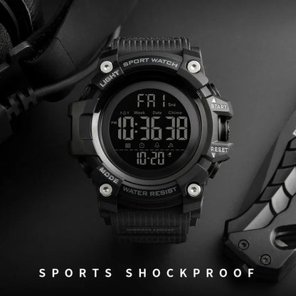 SKMEI 1384 Waterproof Digital Sport Watch for Men – Shockproof Military Electronic Wristwatch