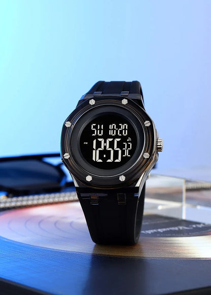 SKMEI Sports Digital Quartz Watch for Men & Women – Waterproof LED Casual Wristwatch with Week & Date Display