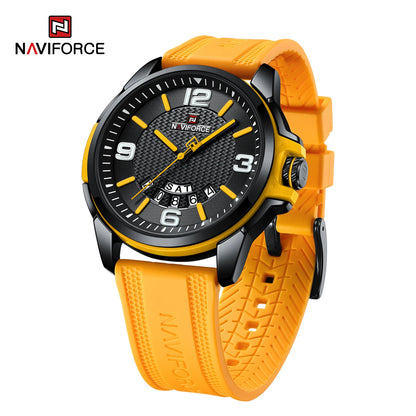 NAVIFORCE Luxury Watch Men Military Waterproof Male Clock Luminous Date Quartz Men Watch Silicone Strap