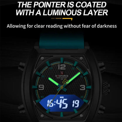 NAVIFORCE Luxury Men's Watches Sport Quartz Watch Men LCD Dual Display Waterproof Luminous Man Wristwatch 2025 Relogio Masculino