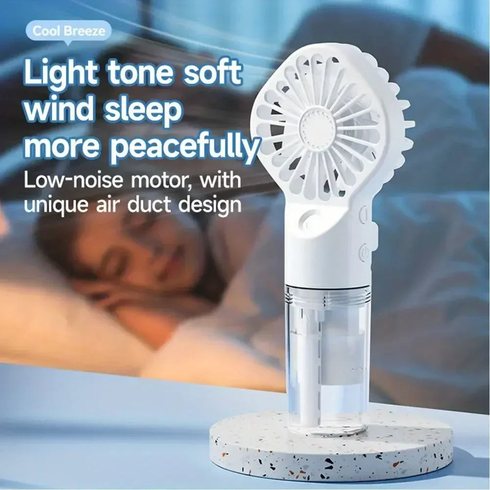 1pc Portable Handheld Mist Fan – Water Spray Mini Fan for Summer & Outdoor Use