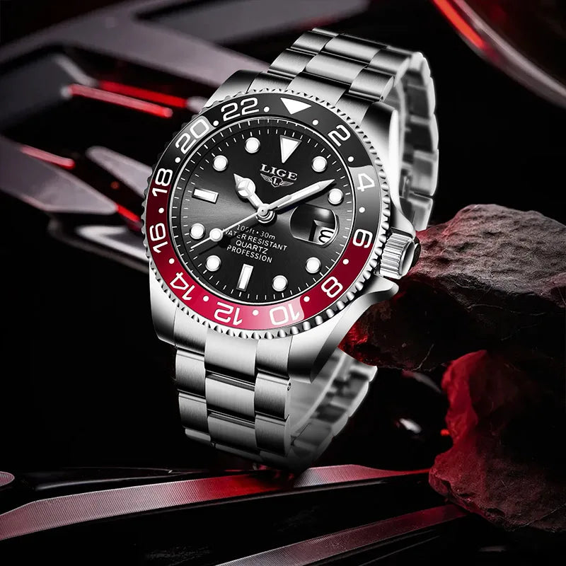 LIGE 2025 — a modern, luxurious men’s quartz wristwatch designed for style, function, and everyday elegance.