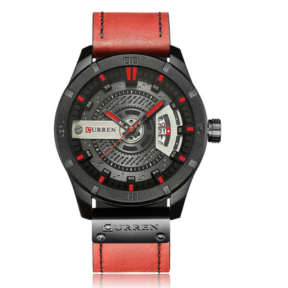CURREN 8301 Classic Men's Quartz Watch – Waterproof Leather Strap with Calendar