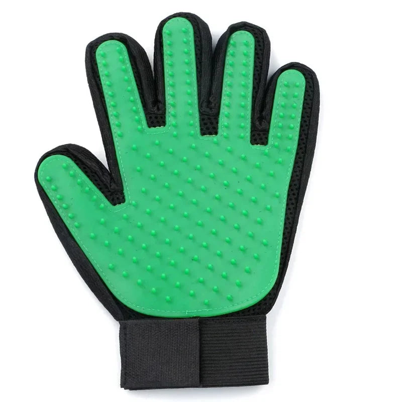Silicone Pet Grooming Gloves – Hair Removal & Bathing Brush for Dogs & Cats