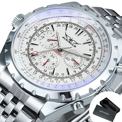 Luxorive SteelCommander – Luxury Automatic Mechanical Watch for Men | Military Sport Design