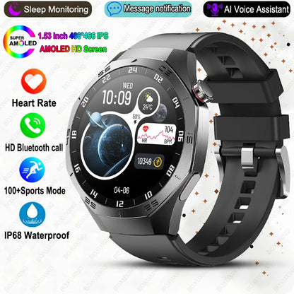 Luxorive GT5 Pro Smartwatch – GPS, AMOLED, Heart Rate, Bluetooth Call, Waterproof