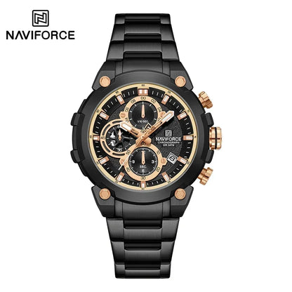 NAVIFORCE Quartz Watch Men Sport Military Waterproof Watches Mens Business Stainless Steel Wristwatch Male Clock reloj hombre