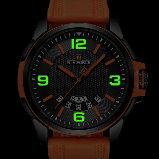 NAVIFORCE Luxury Watch Men Military Waterproof Male Clock Luminous Date Quartz Men Watch Silicone Strap