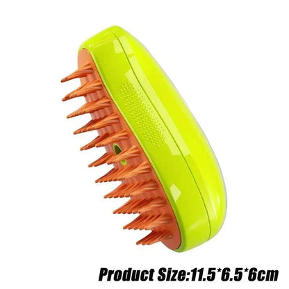 3-in-1 Electric Steamy Dog & Cat Brush – Massage & Hair Removal