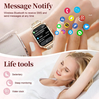 LIGE Women’s Waterproof Smartwatch – Bluetooth Call, Fitness Tracker & Heart Rate Monitor