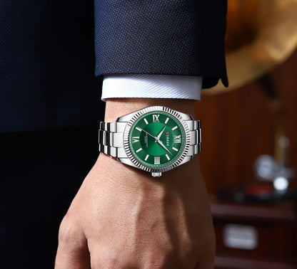 CURREN 8465 Men’s Fashion Quartz Watch – Waterproof Casual Timepiece with Calendar & Luminous Silicone Strap