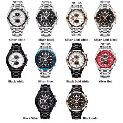 CURREN Large Dial Fashion Quartz Watch for Men – Waterproof Business Leisure Wristwatch