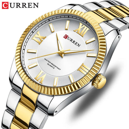 CURREN 8465 Men’s Fashion Quartz Watch – Waterproof Casual Timepiece with Calendar & Luminous Silicone Strap