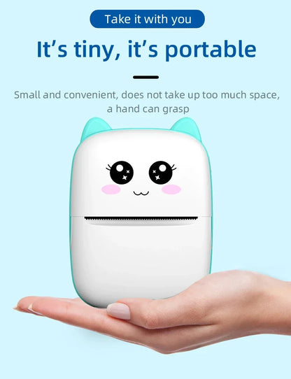 Mini Cat Thermal Printer – Wireless Photo & Label 58mm