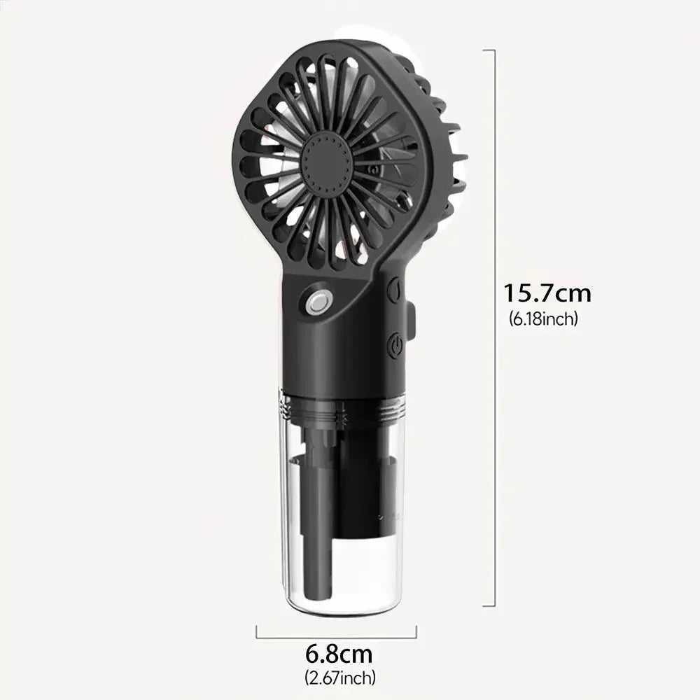 1pc Portable Handheld Mist Fan – Water Spray Mini Fan for Summer & Outdoor Use