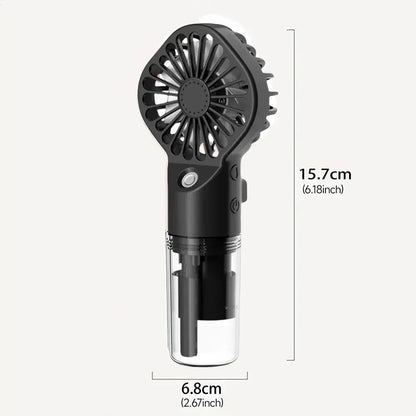 1pc Portable Handheld Mist Fan – Water Spray Mini Fan for Summer & Outdoor Use