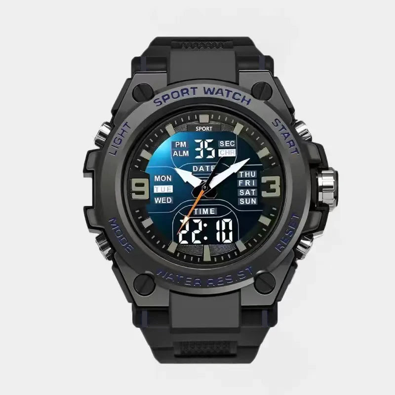 Luxorive DualForce X1  – Luxury Quartz + Digital Watch with Night Light & Waterproof Build