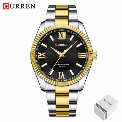 CURREN 8465 Men’s Fashion Quartz Watch – Waterproof Casual Timepiece with Calendar & Luminous Silicone Strap