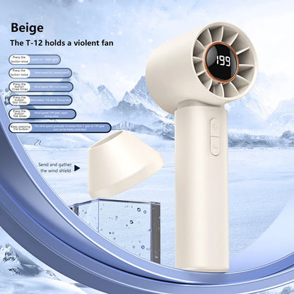Mini Bladeless Hand Fan – USB Rechargeable, Portable High-Speed Fan for Eyelash & Personal Use