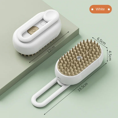 3-in-1 Electric Steamy Dog & Cat Brush – Massage & Hair Removal
