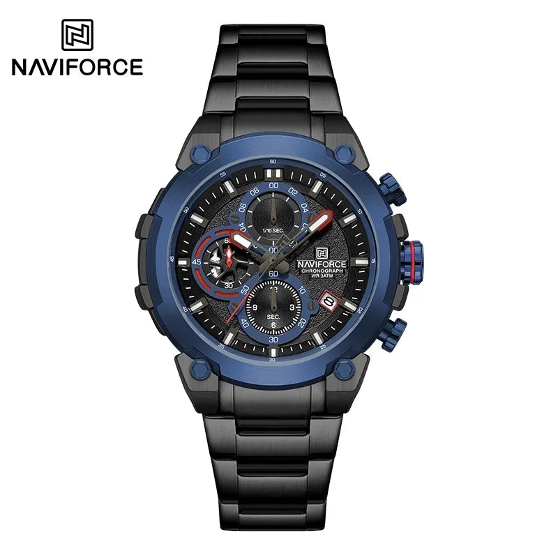 NAVIFORCE Quartz Watch Men Sport Military Waterproof Watches Mens Business Stainless Steel Wristwatch Male Clock reloj hombre