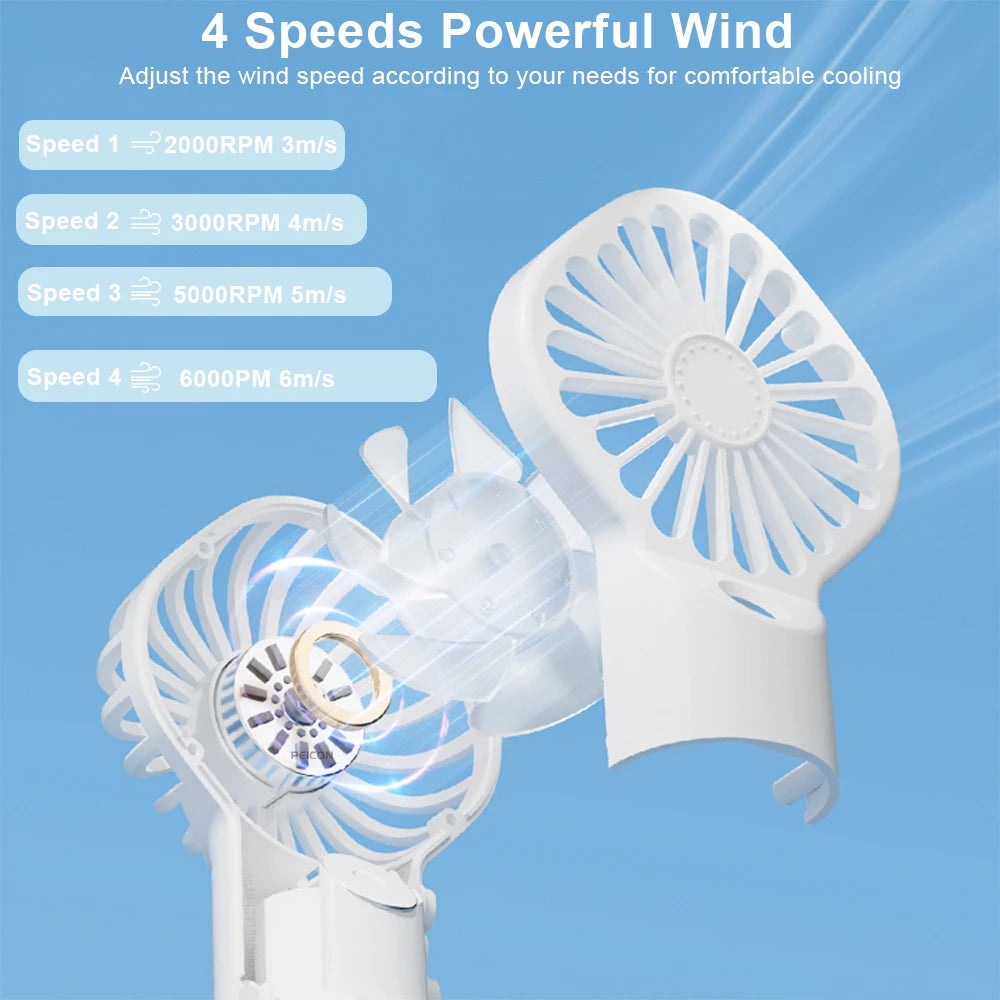 Mini Portable USB Handheld Fan with Humidifier – Rechargeable Mist & Water Spray Cooling Fan