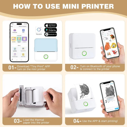 X6 Mini HD Thermal Printer – Portable Bluetooth Sticker Maker
