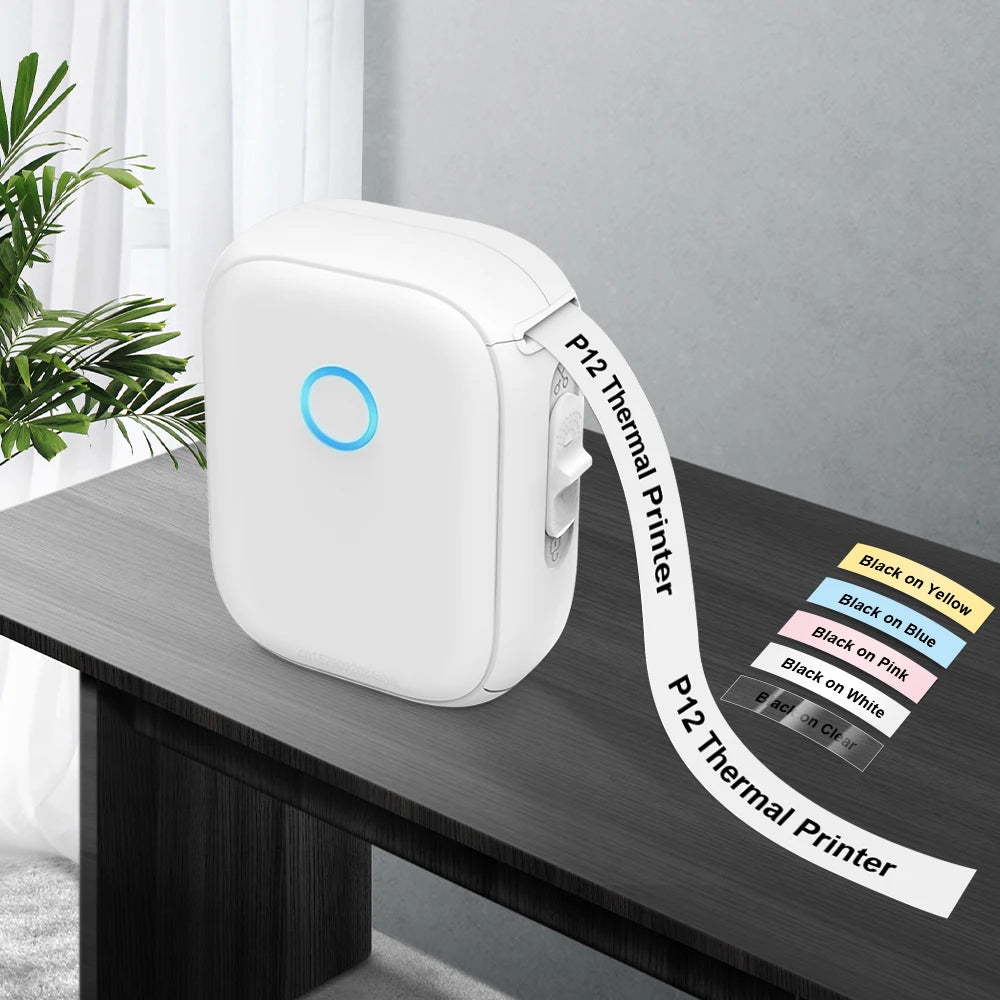P12 Mini Thermal Label Printer – Portable Sticker Maker
