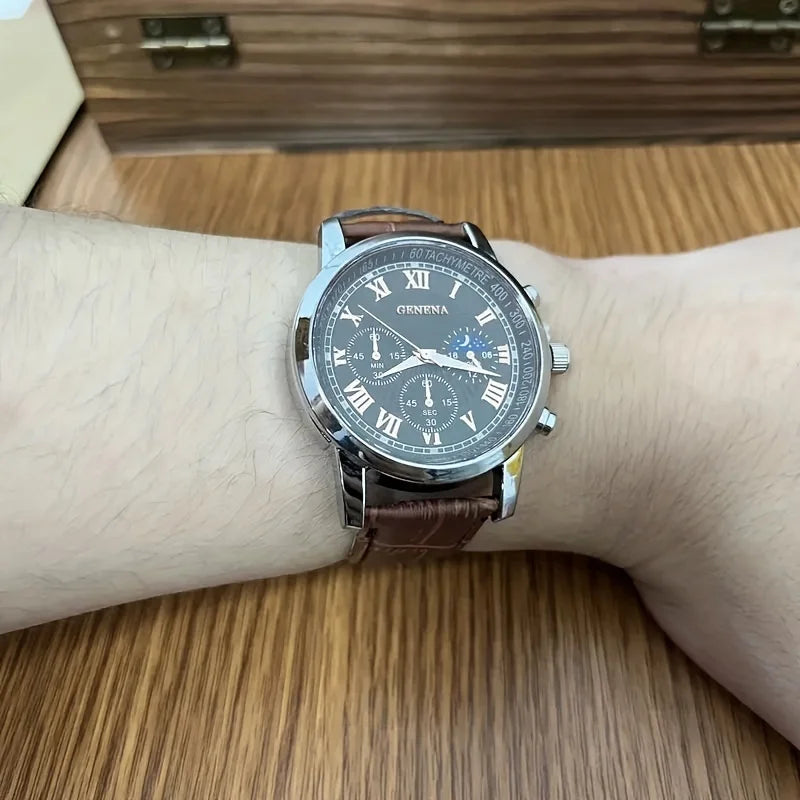 Luxorive LumeEdge – Men’s Sporty Business Quartz Watch