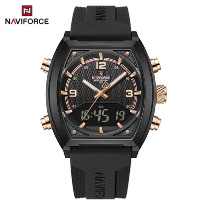 NAVIFORCE Luxury Men's Watches Sport Quartz Watch Men LCD Dual Display Waterproof Luminous Man Wristwatch 2025 Relogio Masculino