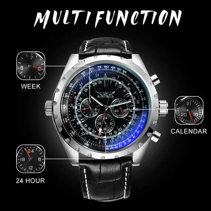 Luxorive SteelCommander – Luxury Automatic Mechanical Watch for Men | Military Sport Design