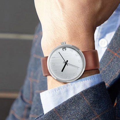 TOMI Men's Watch Luxury Brown Belt Quartz Watch Men's and Women's Leisure Simple Watch Men's Watch Gift